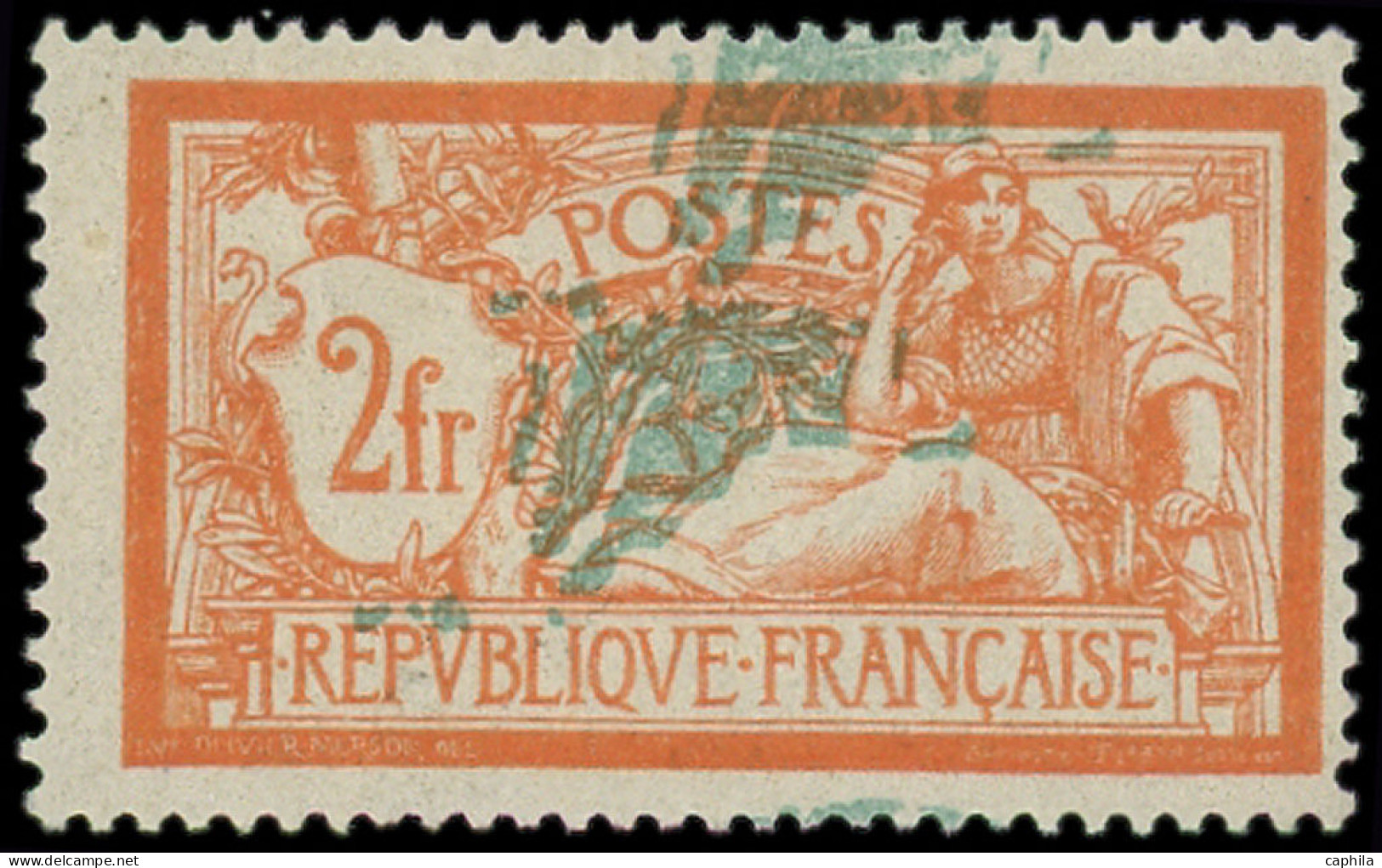 * FRANCE - Poste - 145a, Double Teinte De Fond (infime Pli Vertical): 2f. Orange Et Vert-bleu - Ungebraucht