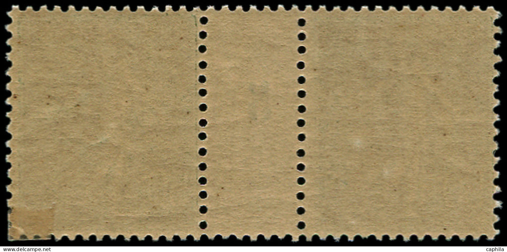 ** FRANCE - Poste - 198, Paire Millésime "5": 50c. Semeuse Lignée Olive - Unused Stamps