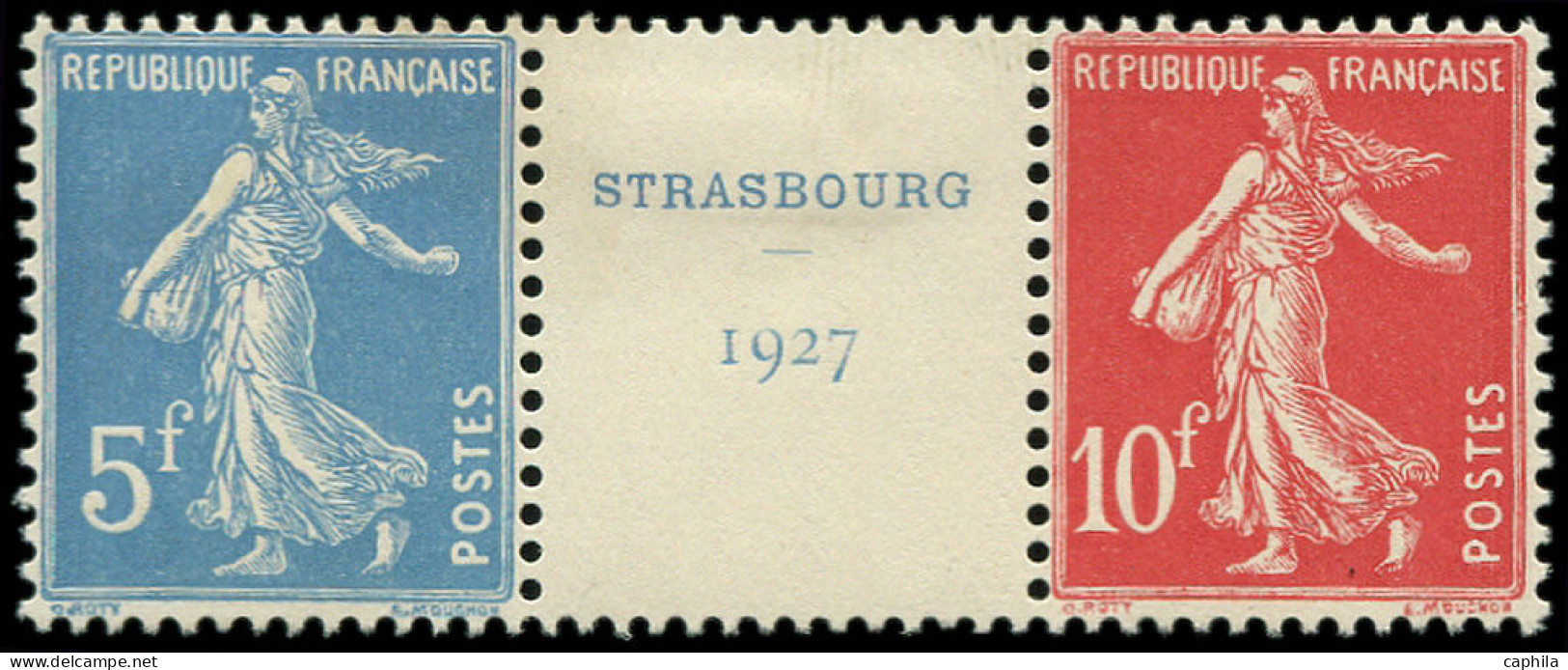 * FRANCE - Poste - 242A, Paire Avec Intervalle: Exposition De Strasbourg 1927 - Neufs