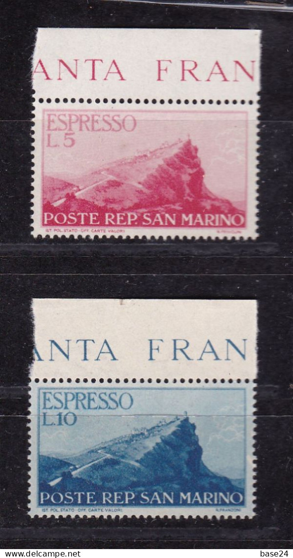 1945-46 San Marino Saint Marin ESPRESSI EXPRESS ESPRESSO Serie Di 2 Valori MNH** - Sellos De Urgencia