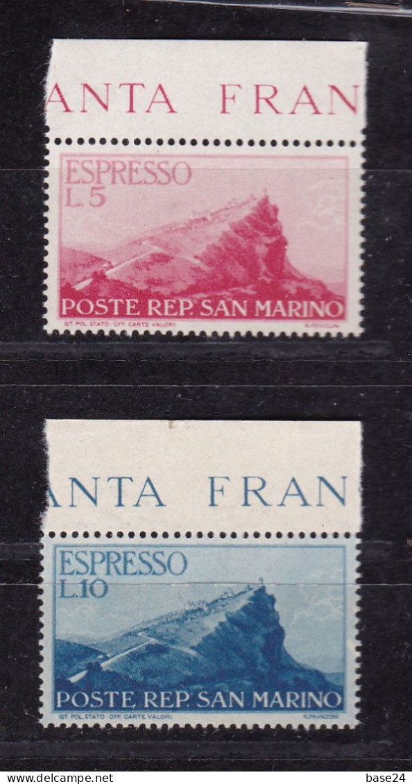 1945-46 San Marino Saint Marin ESPRESSI EXPRESS ESPRESSO Serie Di 2 Valori MNH** - Eilpost