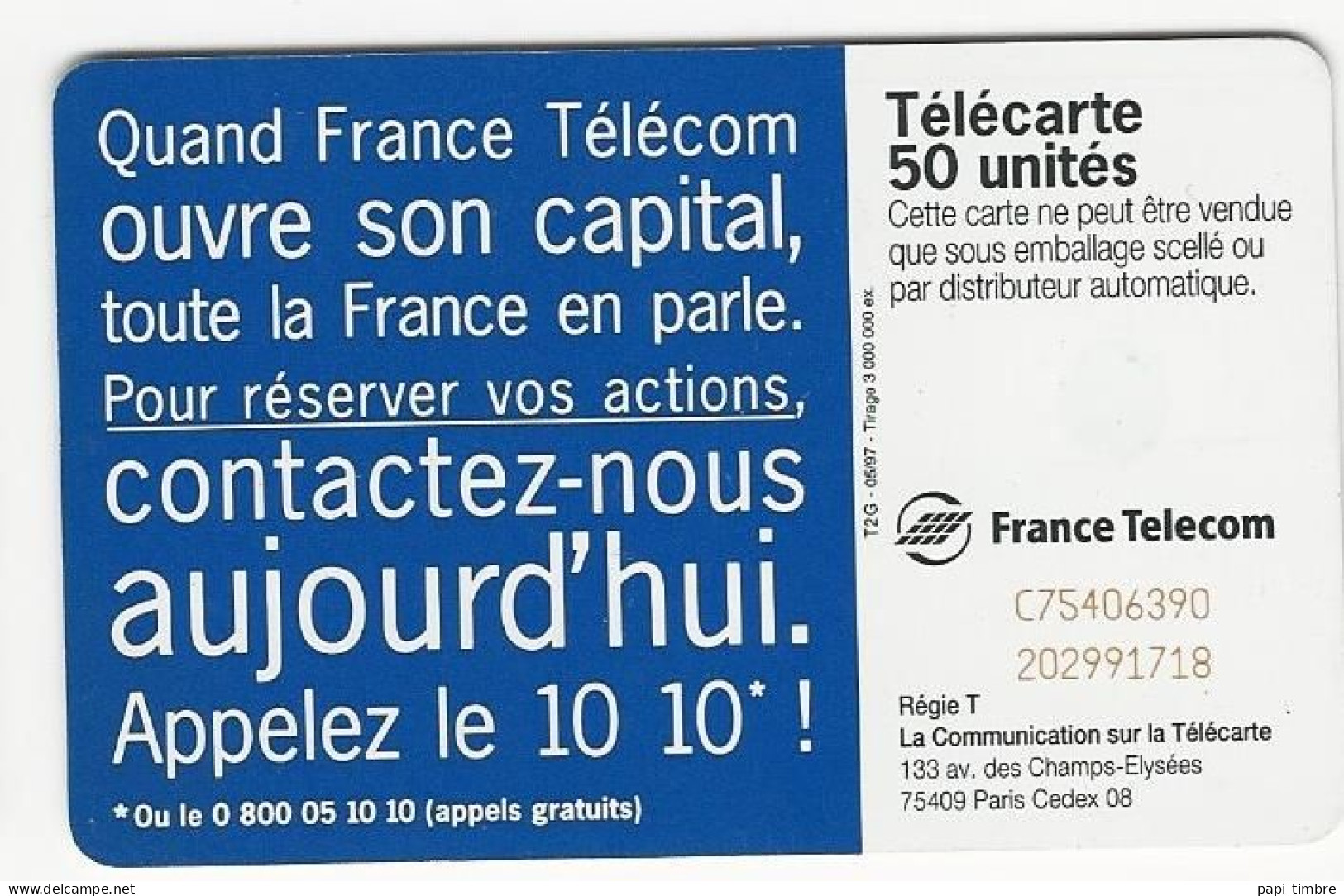 Télécarte "Être Actionnaire De Son Téléphone" - 50 Unités - Personnages