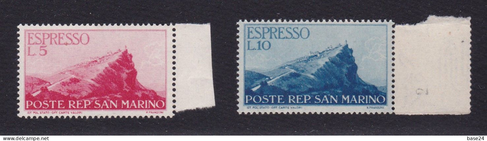 1945-46 San Marino Saint Marin ESPRESSI EXPRESS ESPRESSO Serie Di 2 Valori MNH** - Francobolli Per Espresso