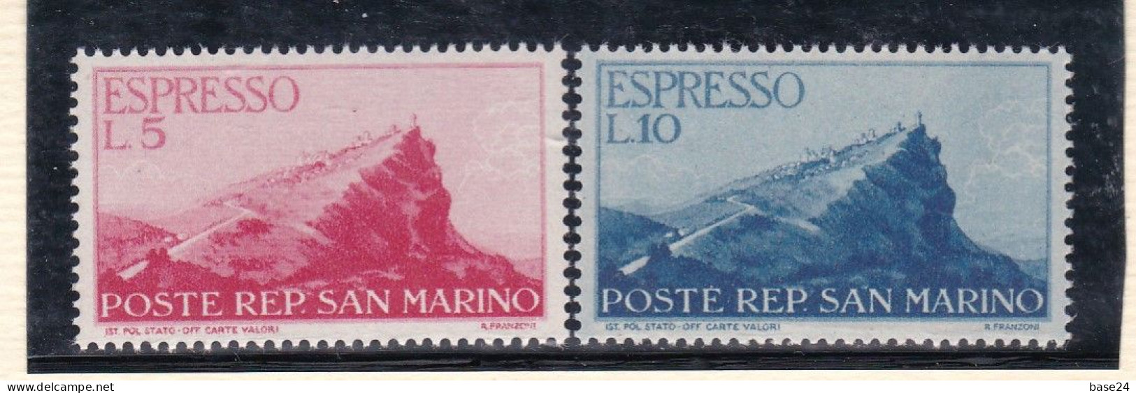 1945-46 San Marino Saint Marin ESPRESSI EXPRESS ESPRESSO Serie Di 2 Valori MNH** - Francobolli Per Espresso