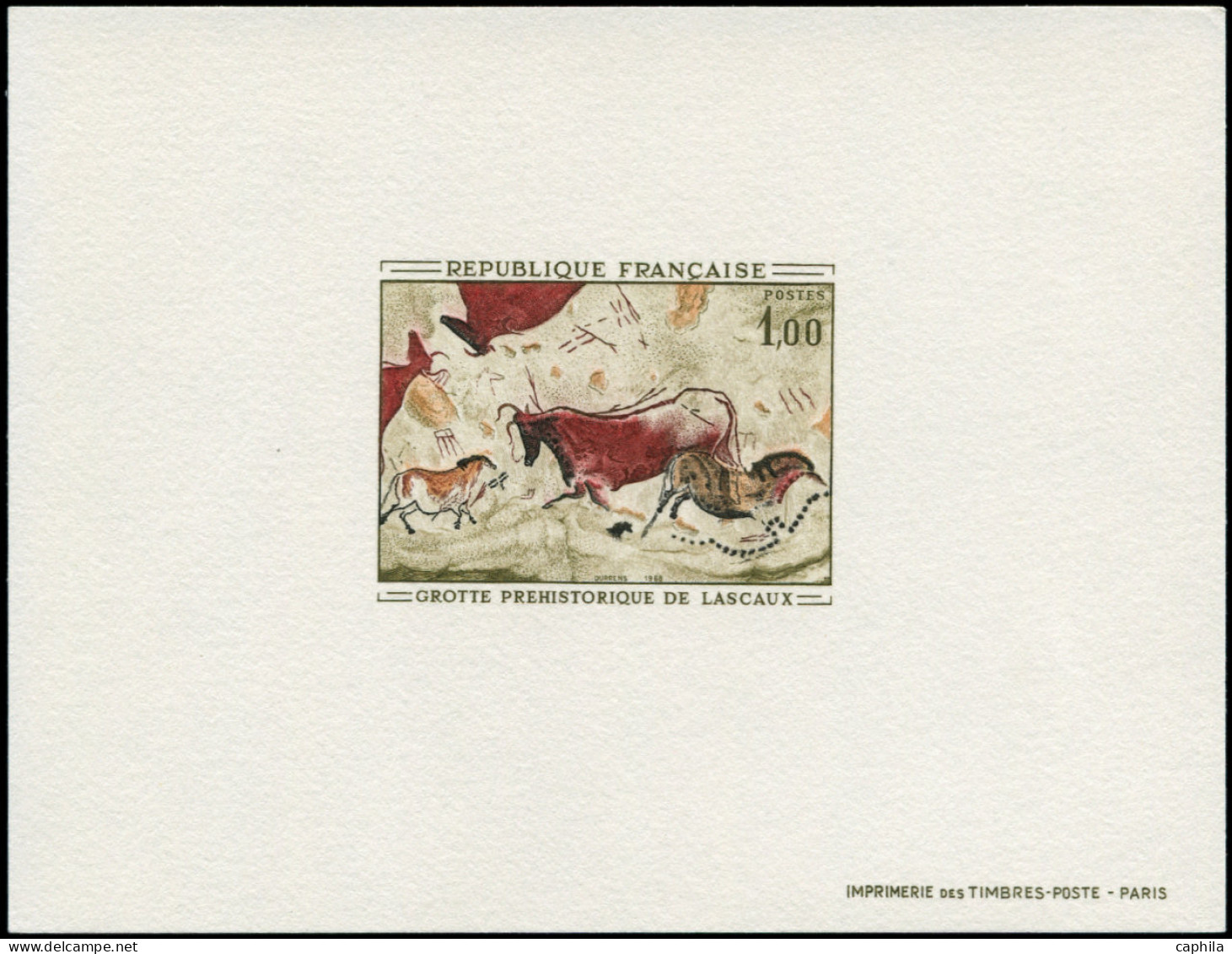 EPL FRANCE - Epreuves De Luxe - 1555, 1f. Grottes De Lascaux - Luxury Proofs