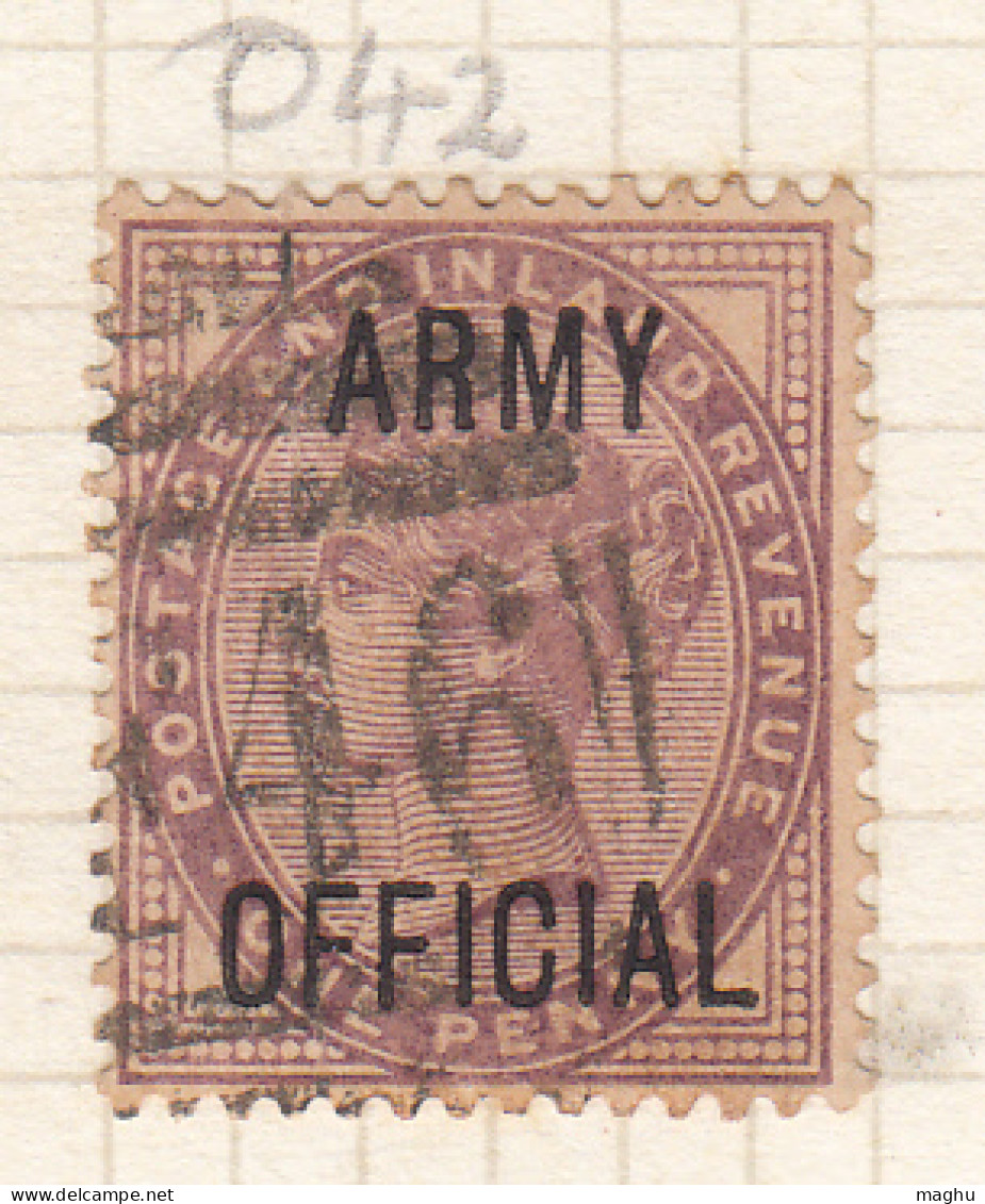 Clear Cancellation Postmark, Great Britian, 1d Official ,  QV Used 1896? - Dienstzegels