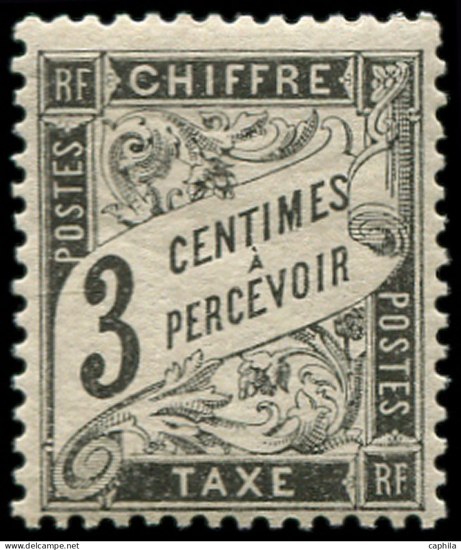 ** FRANCE - Taxe - 12, Luxe: 3c. Noir - 1859-1959 Nuevos