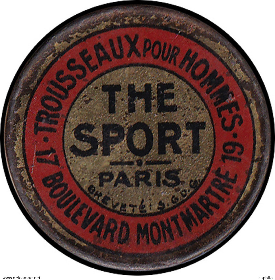 FP FRANCE - Timbres Monnaie - 137, 5c. Semeuse Vert, Fer Peint, Fond Rouge, Type 2: "The Sport - Paris" - Other