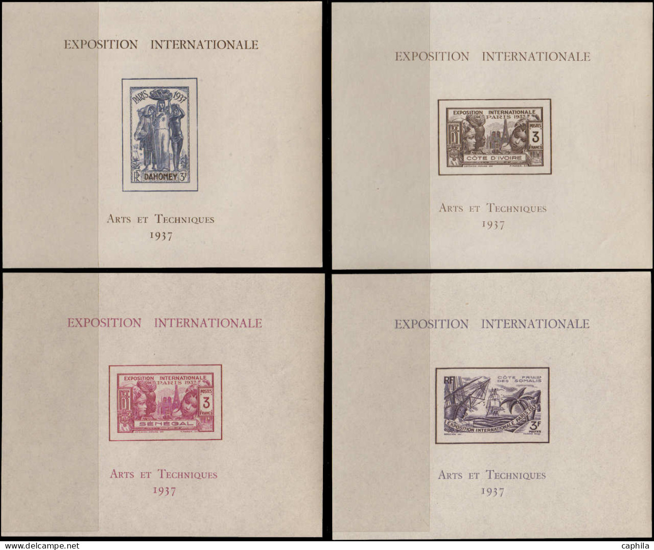 ** COLONIES SERIES - Blocs Feuillets - 1937, Exposition De Paris, Série De 24 Blocs - Non Classés