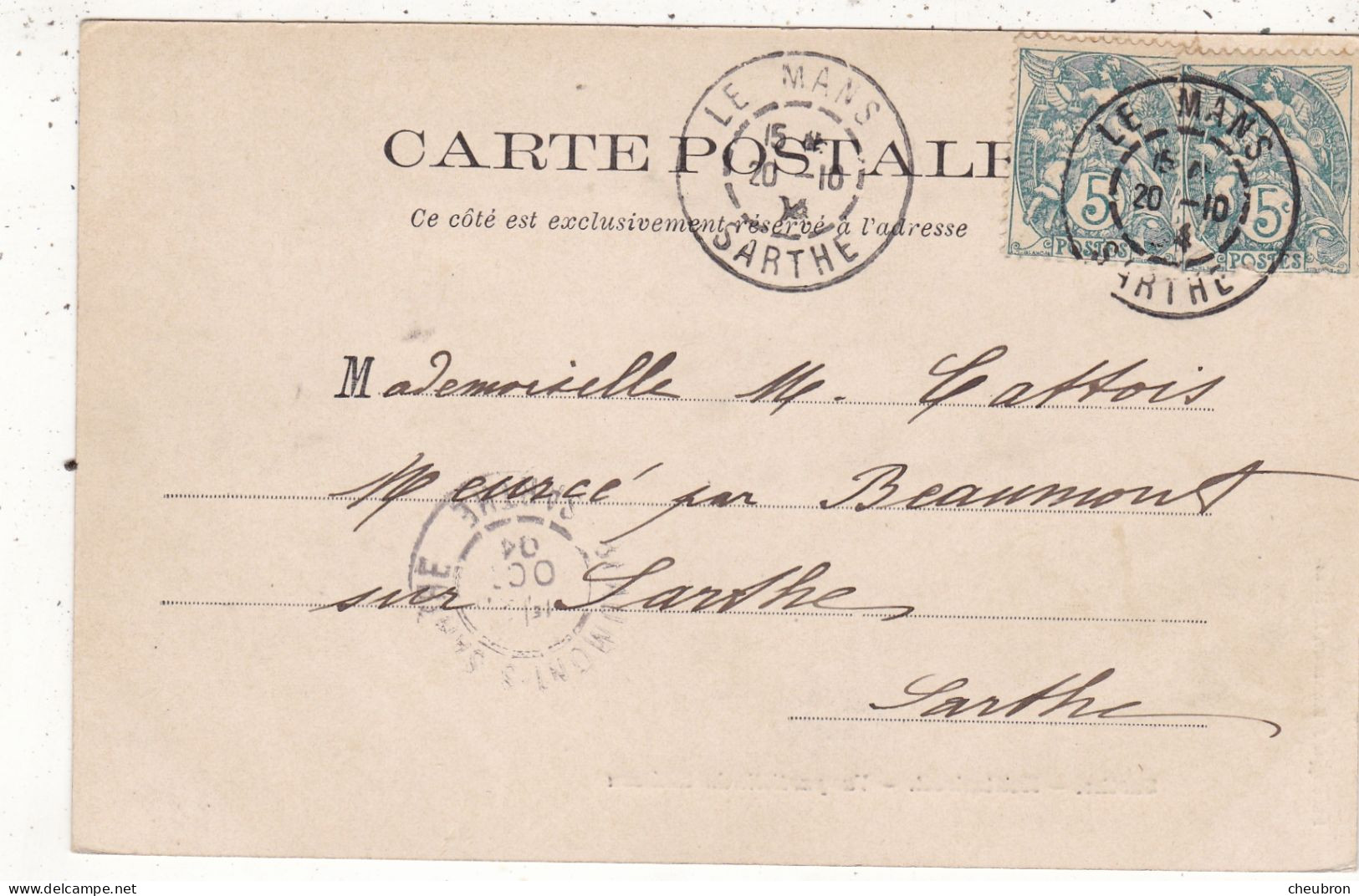 72. MONTMIRAIL. CPA.  VUE PARTIELLE DU CHATEAU. ANNEE 1904 + TEXTE - Montmirail