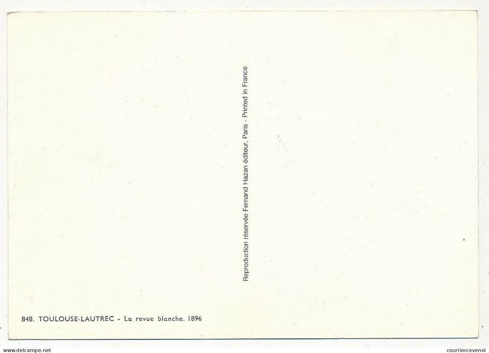 CPM - LA REVUE BLANCHE - Reproduction D'une Affiche De Toulouse Lautrec - 1896 - Cabaret