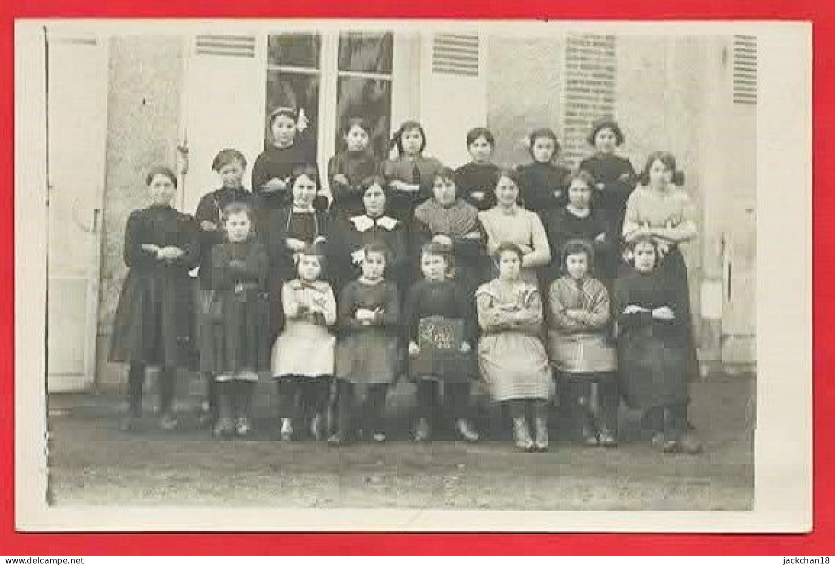 -- CARTE PHOTO / LERE 1914 PHOTO DE CLASSE -- - Lere