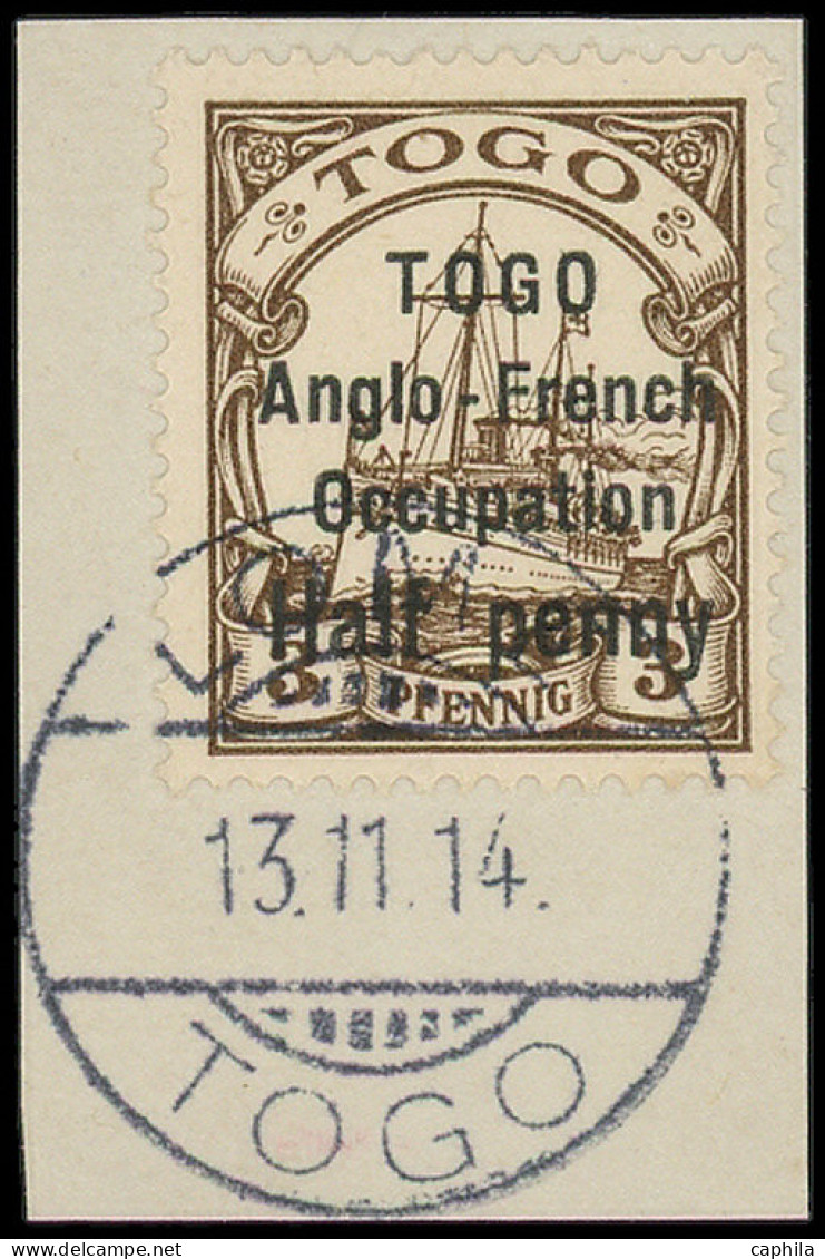 O TOGO - Poste - 31A, Type II, Sur Fragment: 1/2p. Sur 3pf. Brun - Oblitérés