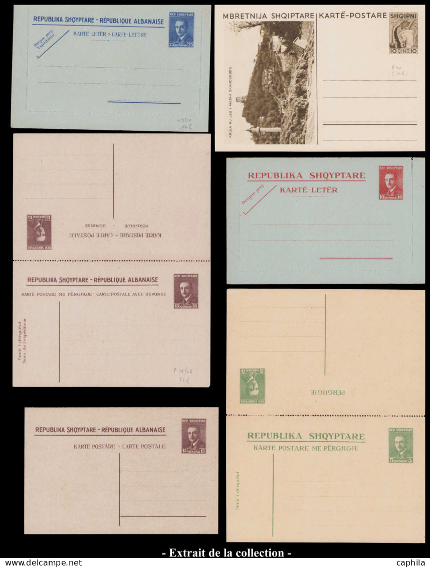 N ALBANIE - Entiers Postaux - Lot D'entiers Postaux Entre 1923 Et 1943, Dont Multiples (Michel) - Albanie