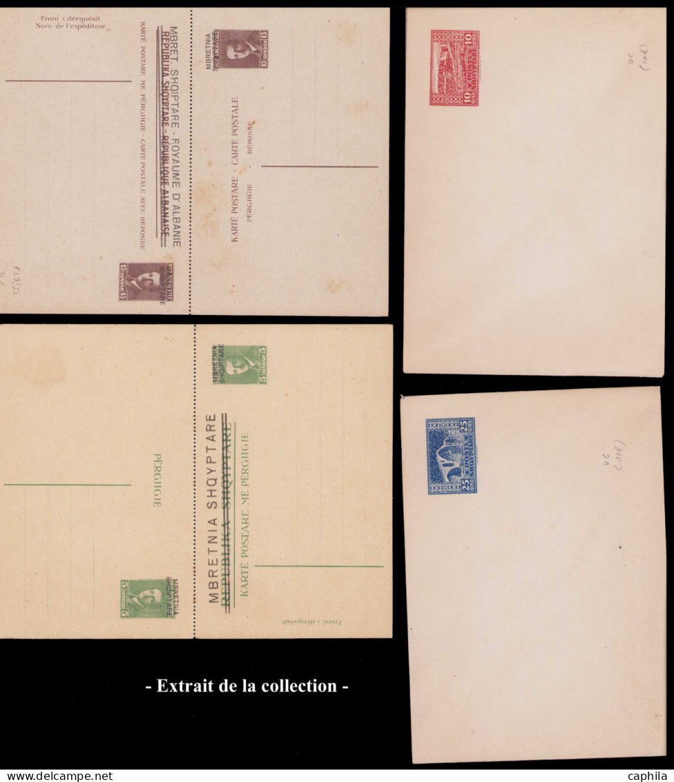 N ALBANIE - Entiers Postaux - Lot D'entiers Postaux Entre 1923 Et 1943, Dont Multiples (Michel) - Albanie