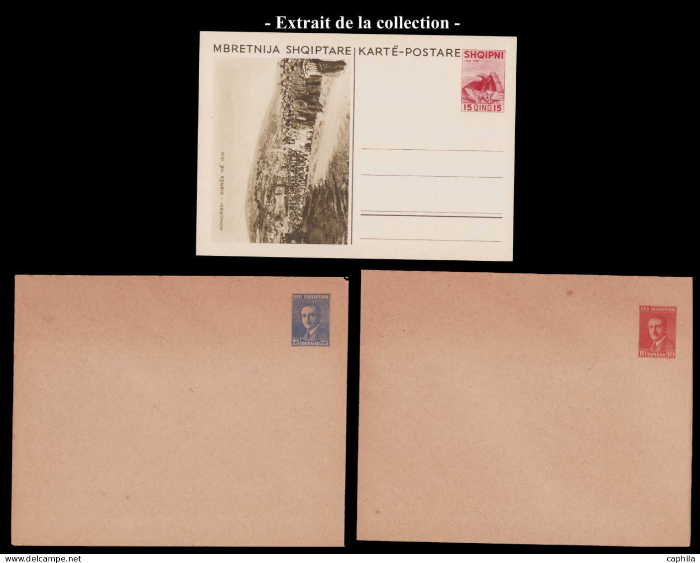 N ALBANIE - Entiers Postaux - Lot d'entiers postaux entre 1923 et 1943, dont multiples (Michel)
