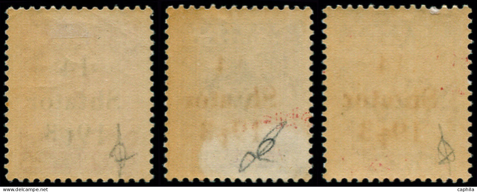* ALBANIE - Taxe - 31/33, Surcharge De 1943 Avec "4" Renversé, Signés - Albanien
