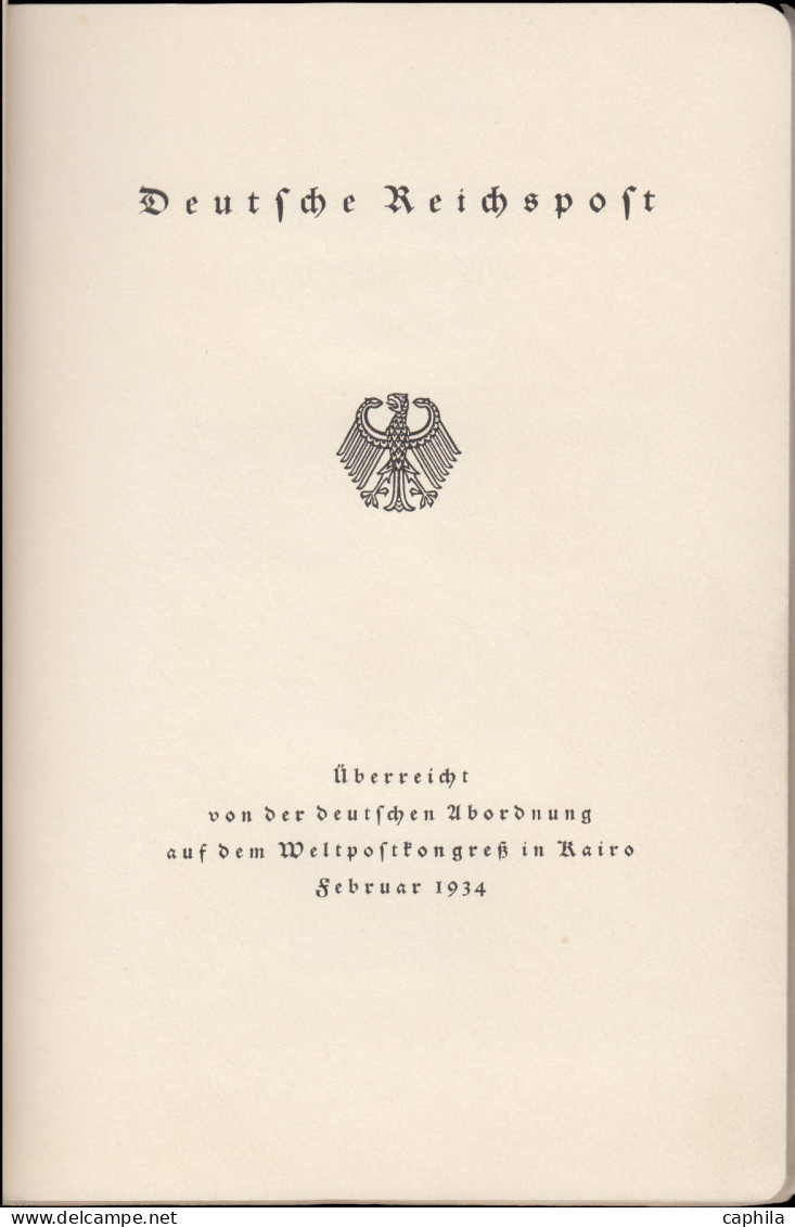 * ALL. EMPIRE - Poste - Rare Carnet Officiel Des Postes Pour Le Congrès UPU Du Caire De 1934, Contenant Les Timbres D'ép - Otros & Sin Clasificación