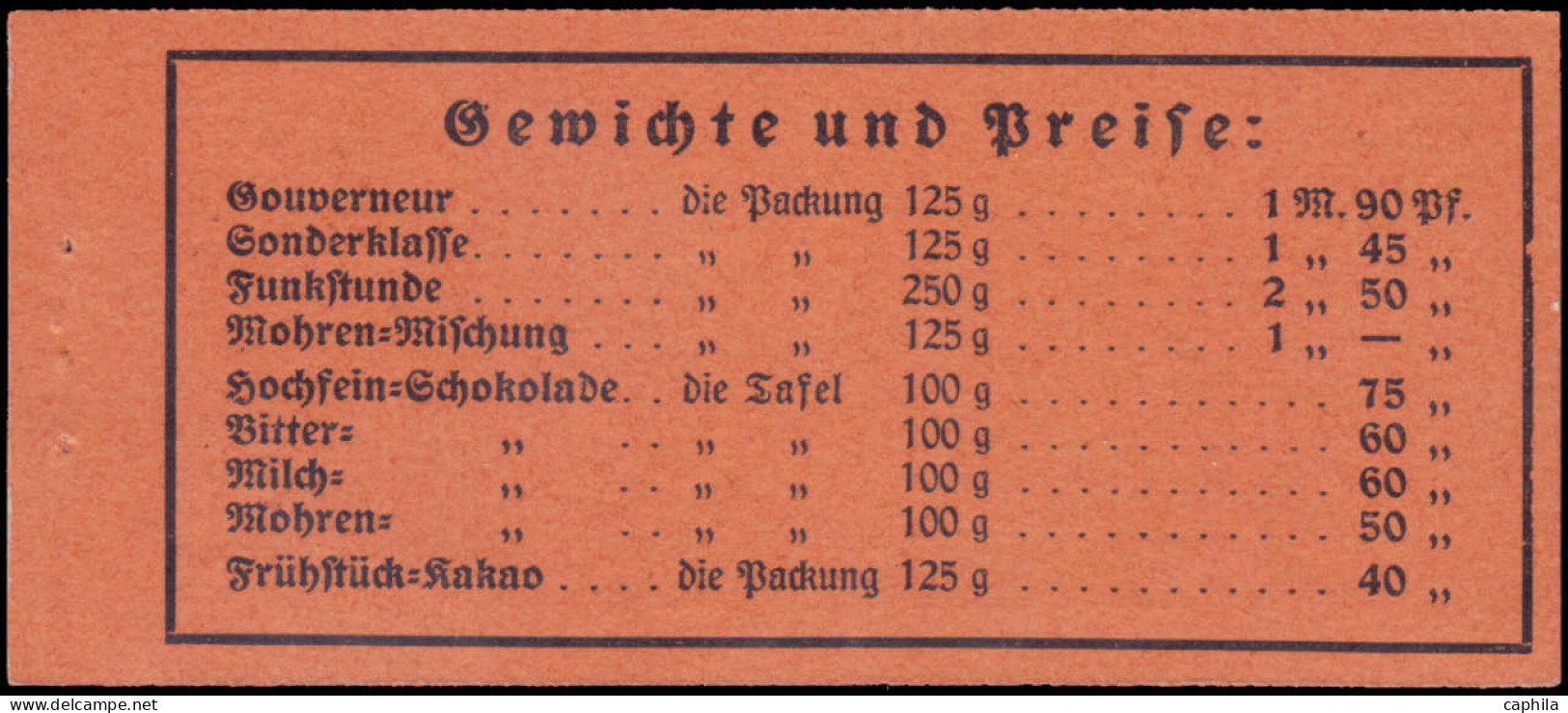 ** ALL. EMPIRE - Carnets - Michel 17 (sans Agrafe), Complet (1 Timbre 5pf. Avec Un Clair): Rheinland - Autres & Non Classés