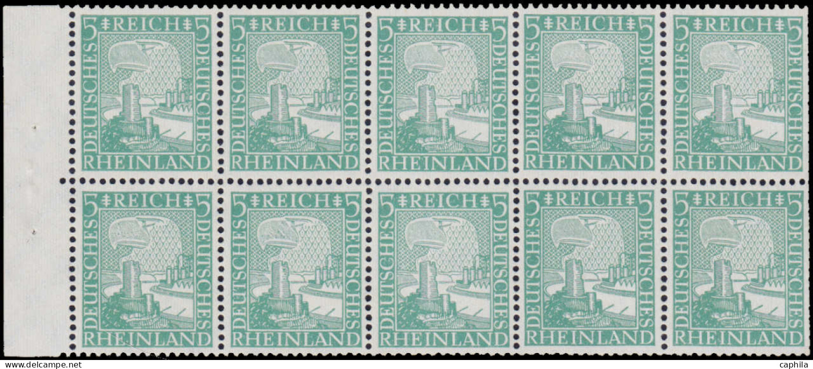 ** ALL. EMPIRE - Carnets - Michel 17 (sans agrafe), complet (1 timbre 5pf. avec un clair): Rheinland