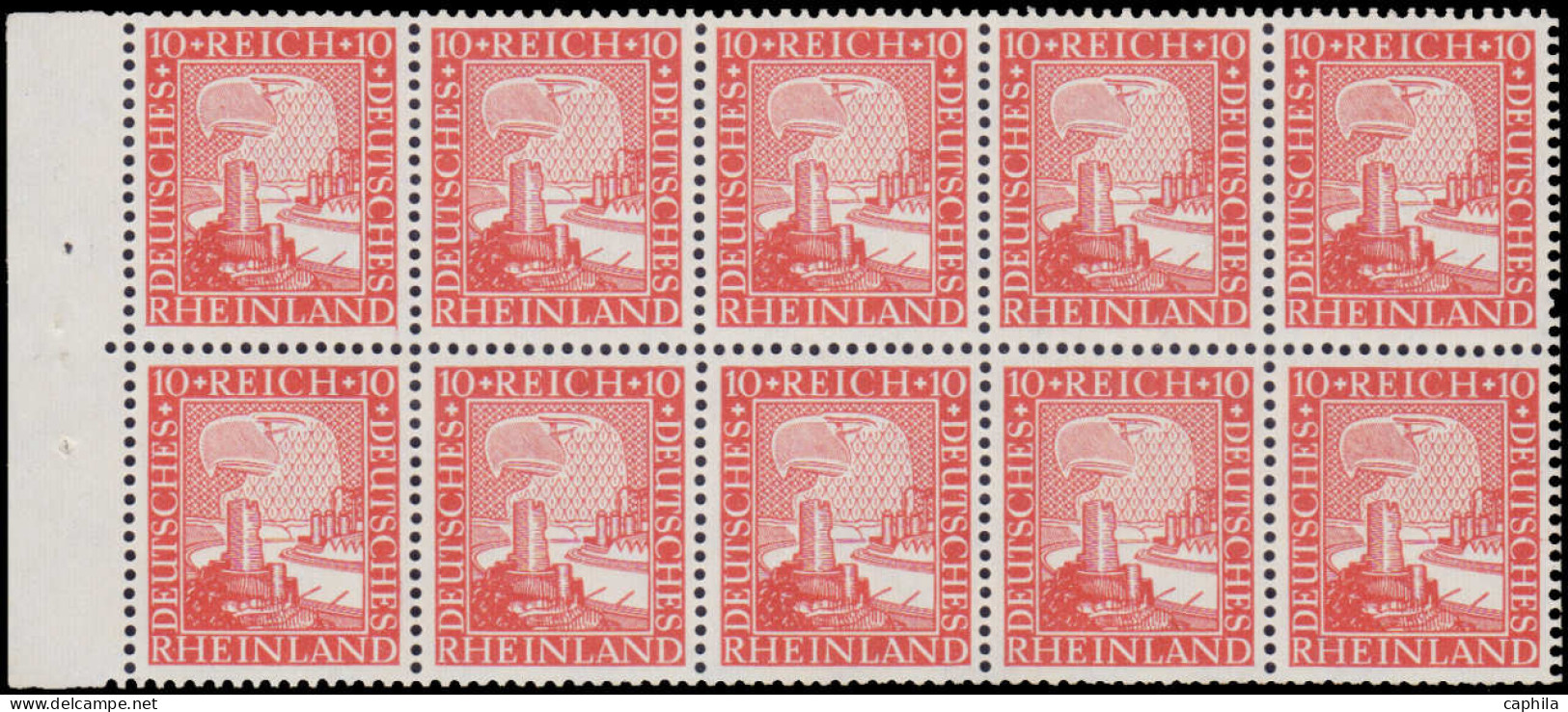 ** ALL. EMPIRE - Carnets - Michel 17 (sans agrafe), complet (1 timbre 5pf. avec un clair): Rheinland