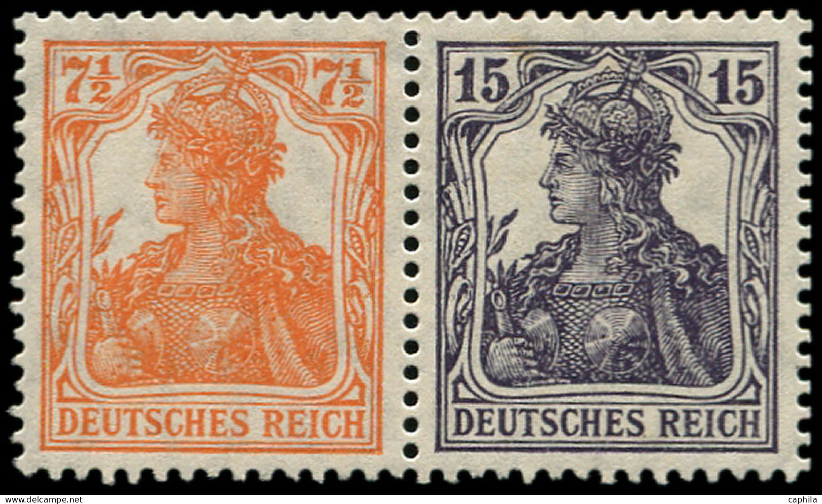 * ALL. EMPIRE - Timbres De Carnets - Michel W 11 Ba, 7.5 + 15pf. Germania - Autres & Non Classés