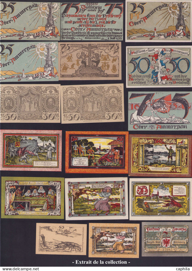 LOT ALL. EMPIRE - Billets de nécessité - Notgeld 1920/1923, superbe ensemble  de plus de 7200 billets (dont doubles), tr