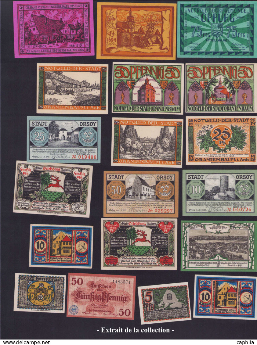 LOT ALL. EMPIRE - Billets de nécessité - Notgeld 1920/1923, superbe ensemble  de plus de 7200 billets (dont doubles), tr