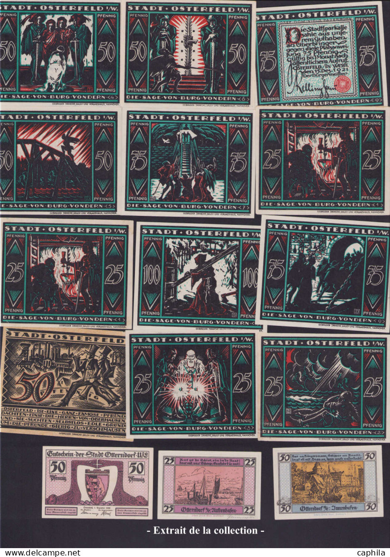 LOT ALL. EMPIRE - Billets de nécessité - Notgeld 1920/1923, superbe ensemble  de plus de 7200 billets (dont doubles), tr