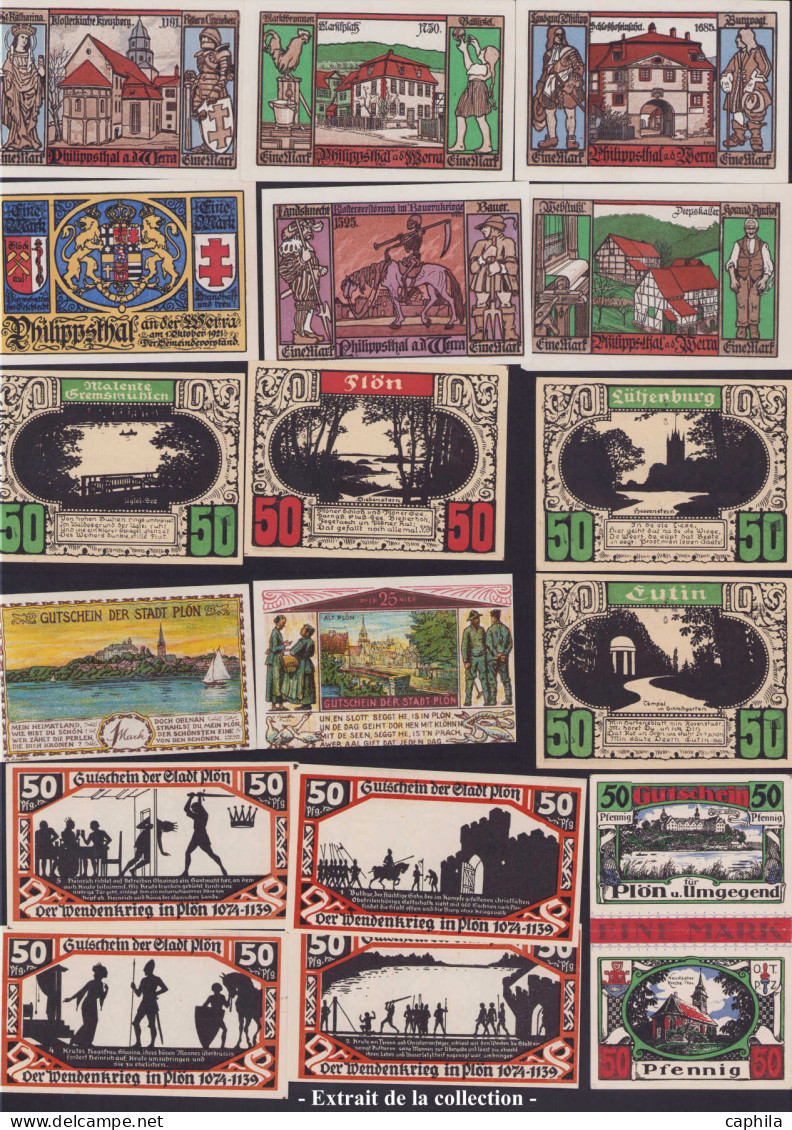 LOT ALL. EMPIRE - Billets de nécessité - Notgeld 1920/1923, superbe ensemble  de plus de 7200 billets (dont doubles), tr