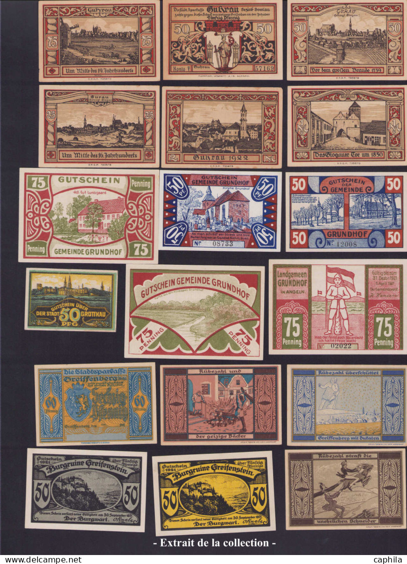 LOT ALL. EMPIRE - Billets de nécessité - Notgeld 1920/1923, superbe ensemble  de plus de 7200 billets (dont doubles), tr