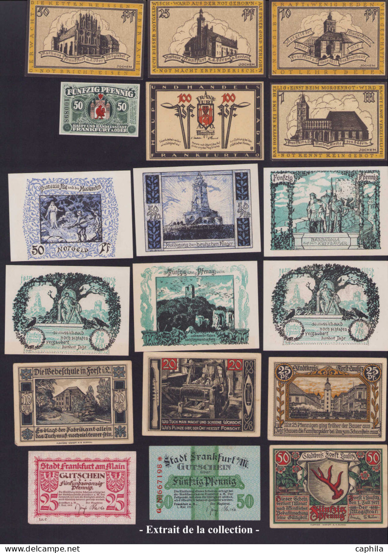 LOT ALL. EMPIRE - Billets de nécessité - Notgeld 1920/1923, superbe ensemble  de plus de 7200 billets (dont doubles), tr