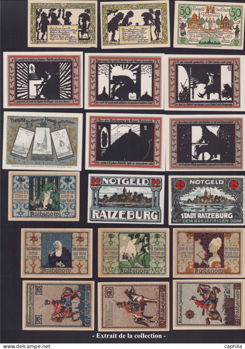 LOT ALL. EMPIRE - Billets de nécessité - Notgeld 1920/1923, superbe ensemble  de plus de 7200 billets (dont doubles), tr