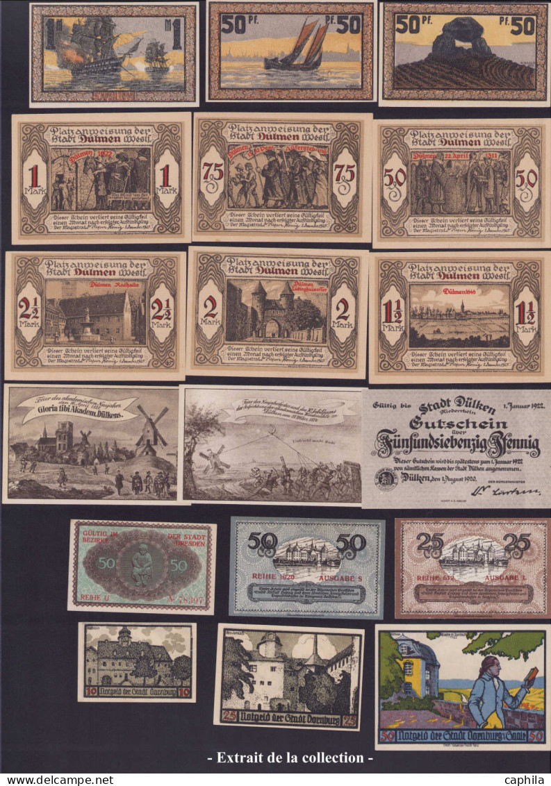 LOT ALL. EMPIRE - Billets de nécessité - Notgeld 1920/1923, superbe ensemble  de plus de 7200 billets (dont doubles), tr