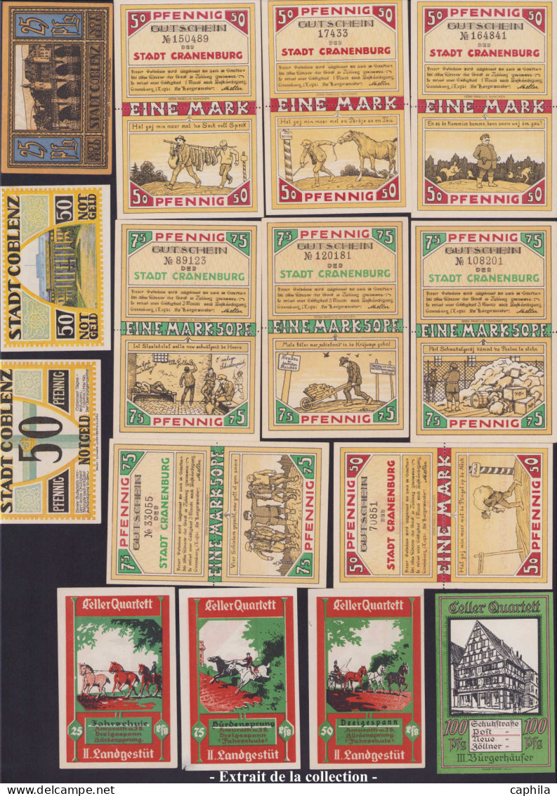 LOT ALL. EMPIRE - Billets de nécessité - Notgeld 1920/1923, superbe ensemble  de plus de 7200 billets (dont doubles), tr