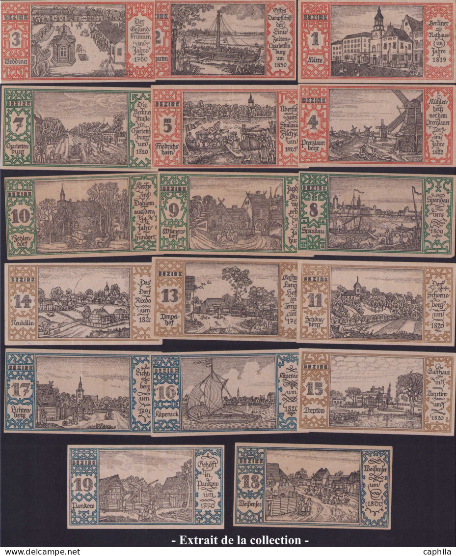 LOT ALL. EMPIRE - Billets de nécessité - Notgeld 1920/1923, superbe ensemble  de plus de 7200 billets (dont doubles), tr