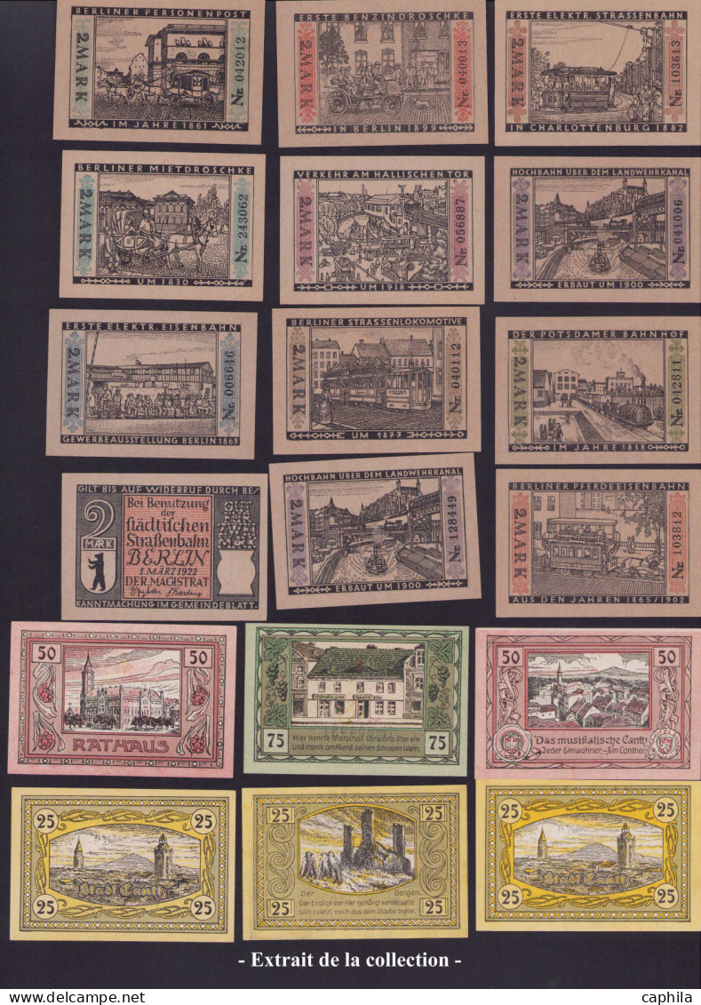 LOT ALL. EMPIRE - Billets de nécessité - Notgeld 1920/1923, superbe ensemble  de plus de 7200 billets (dont doubles), tr