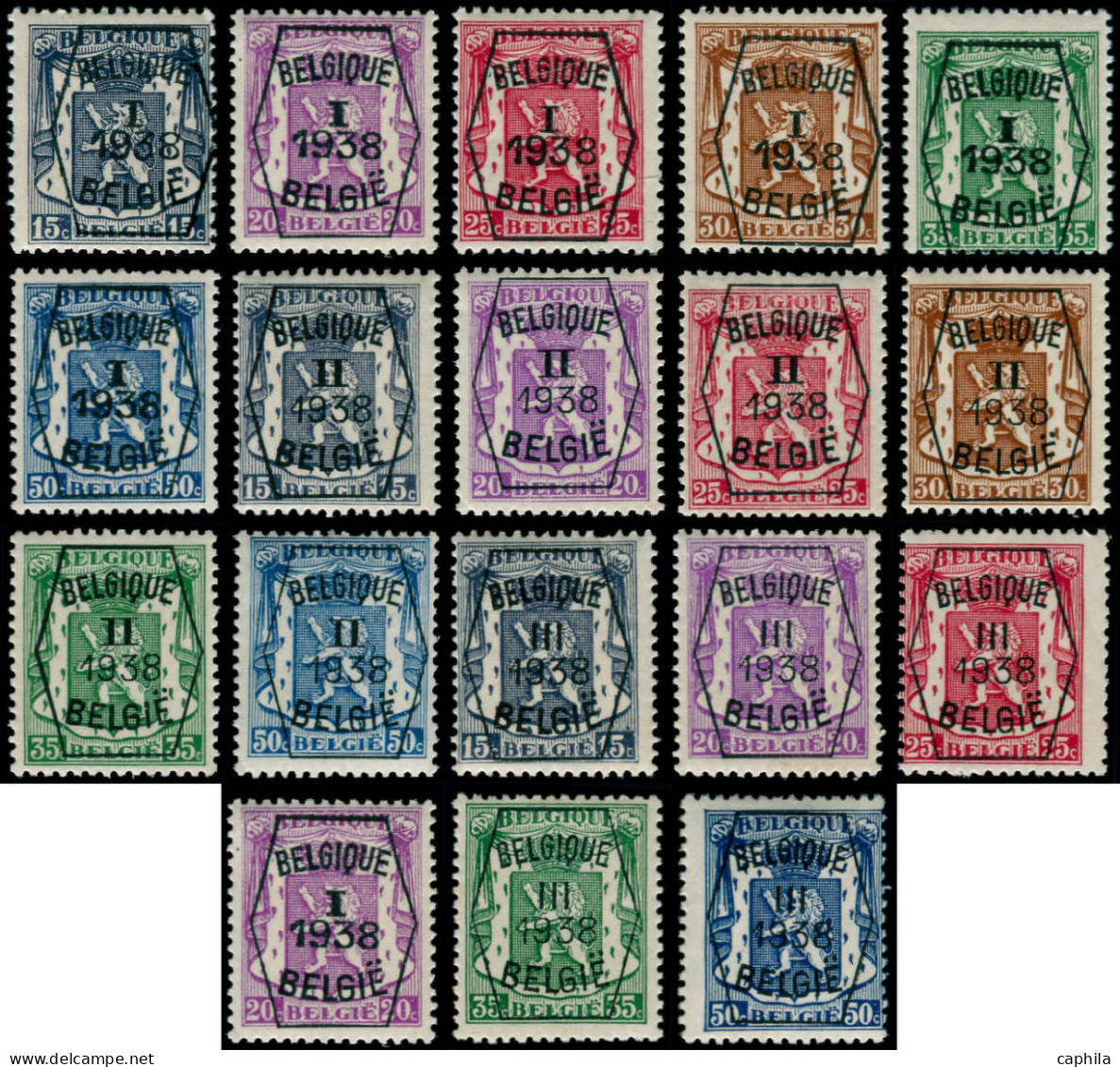 ** BELGIQUE - Préoblitérés - Cob 303/404, Complet: 1938 - Typo Precancels 1936-51 (Small Seal Of The State)