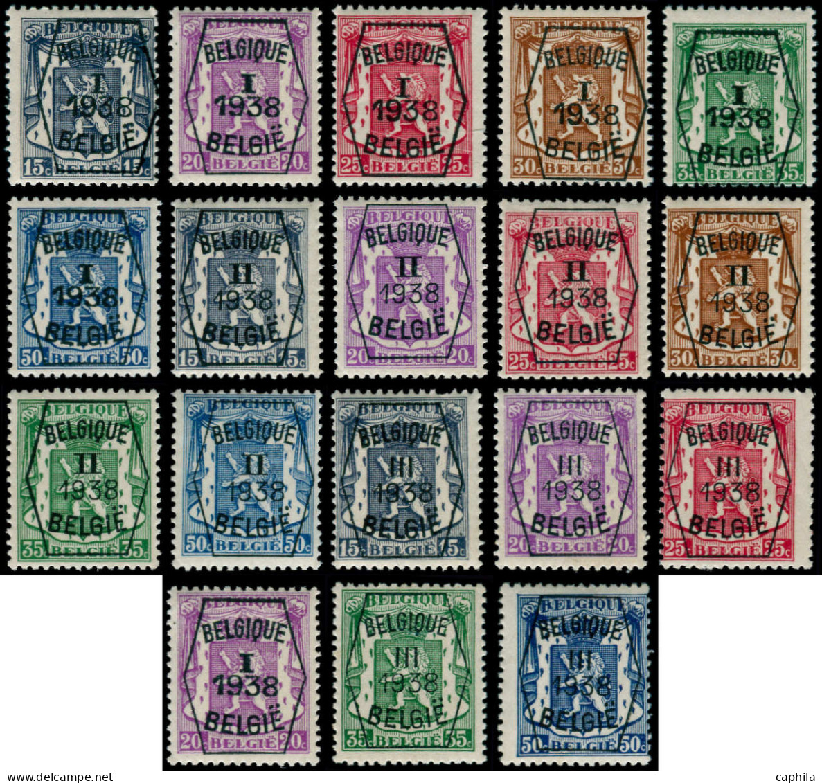 ** BELGIQUE - Préoblitérés - Cob 303/404, Complet: 1938 - Sobreimpresos 1936-51 (Sello Pequeno)