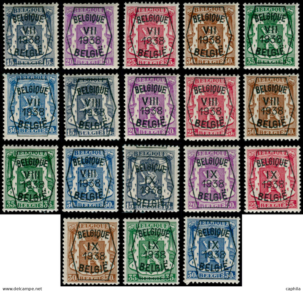 ** BELGIQUE - Préoblitérés - Cob 303/404, Complet: 1938 - Typos 1936-51 (Kleines Siegel)