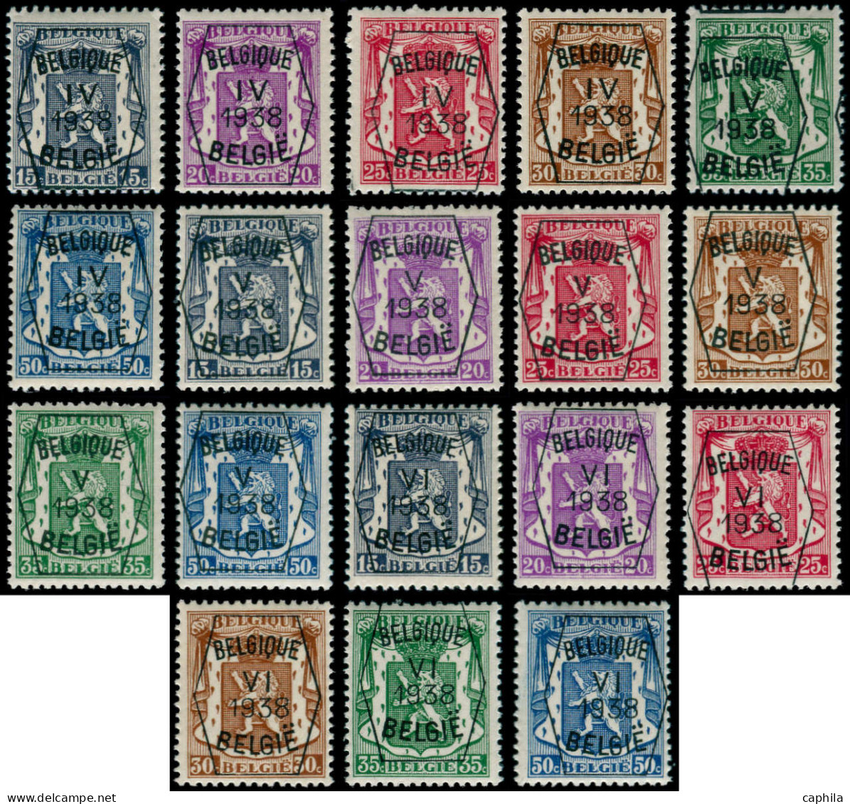 ** BELGIQUE - Préoblitérés - Cob 303/404, Complet: 1938 - Typo Precancels 1936-51 (Small Seal Of The State)