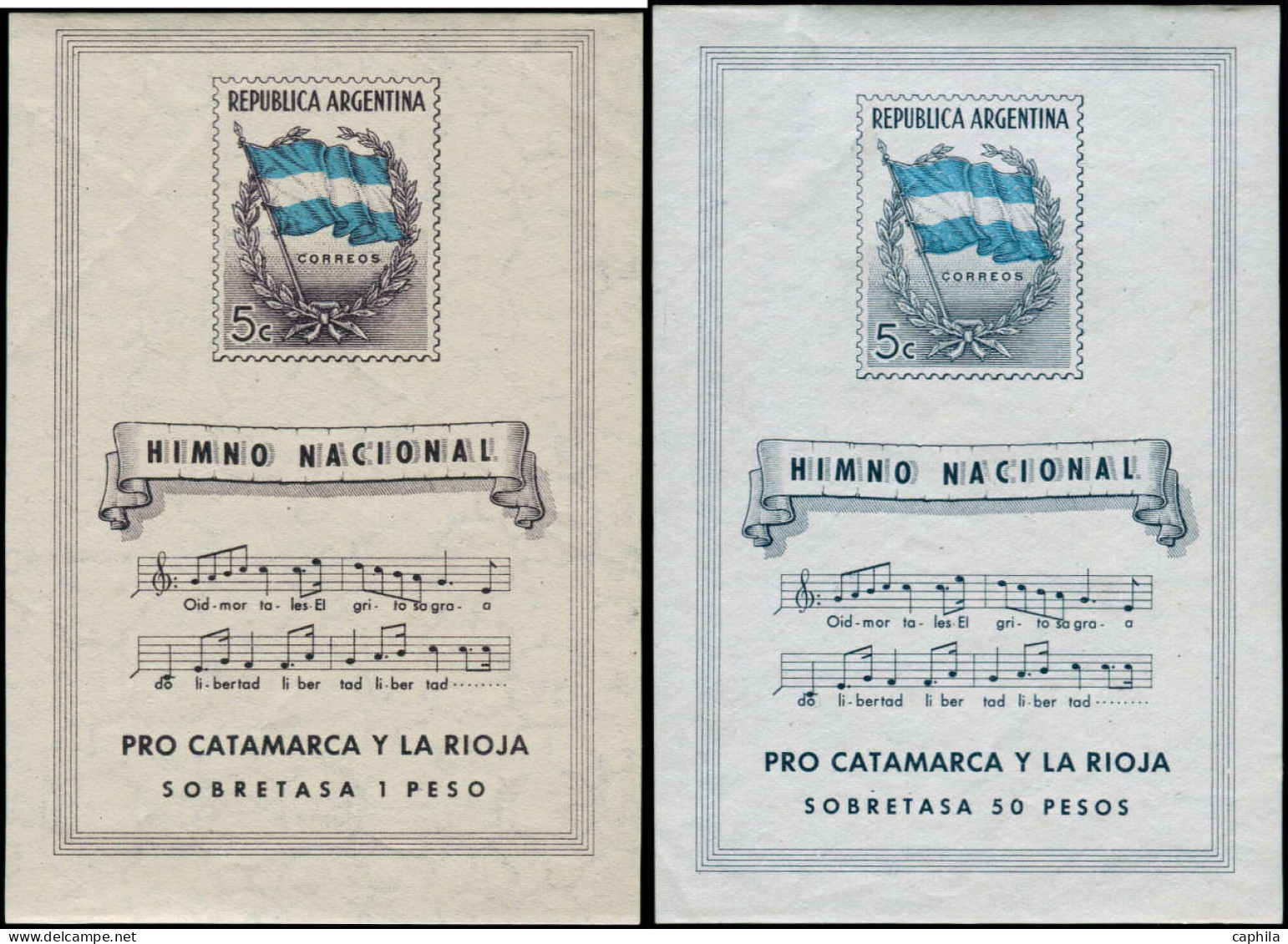 * ARGENTINE - Blocs Feuillets - 4/5, Partition De Musique - Other & Unclassified