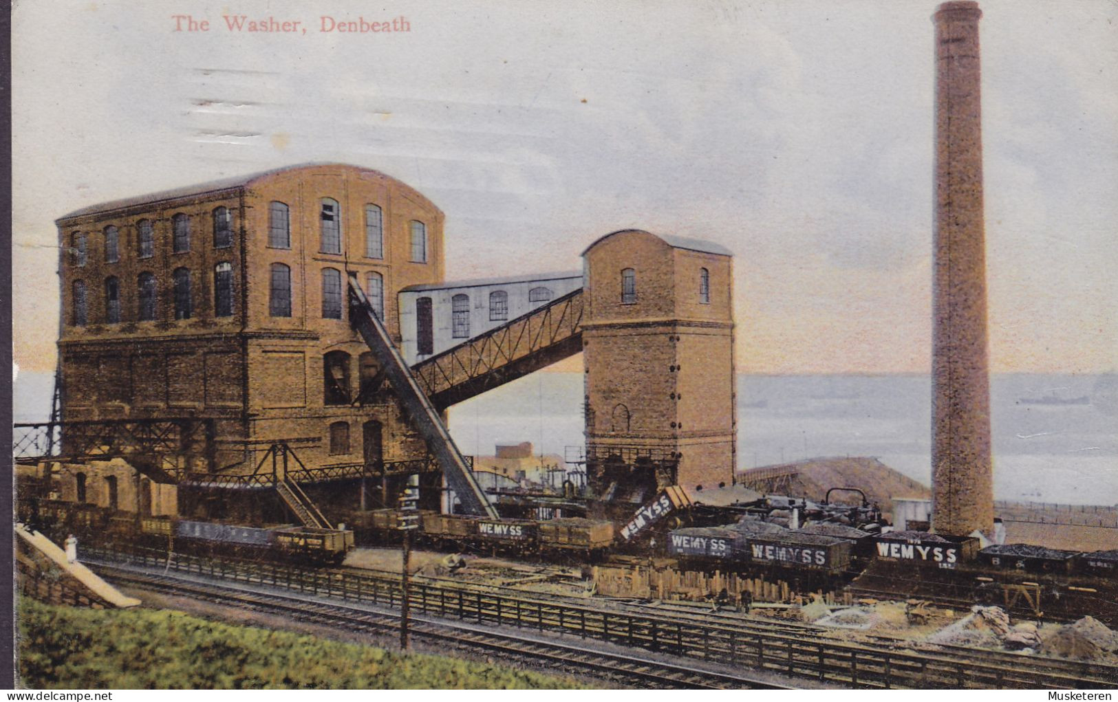 United Kingdom PPC Scotland Fife, The Washer, Denbeath. Wemyss Coal Company Railway 1910 CHARLOTTENLUND Denmark - Fife