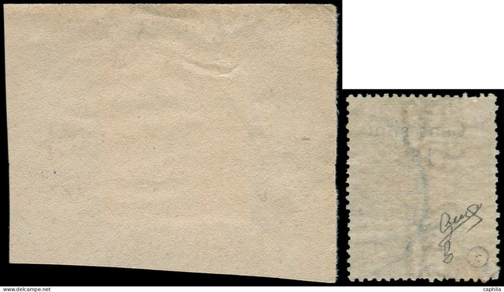 O SOMALIE ITALIENNE - Poste - 8/9, Certificat Biondi, 9 Sur Fragment: Timbres De 1903 Surchargés (Sas. 8/9) - Somalia