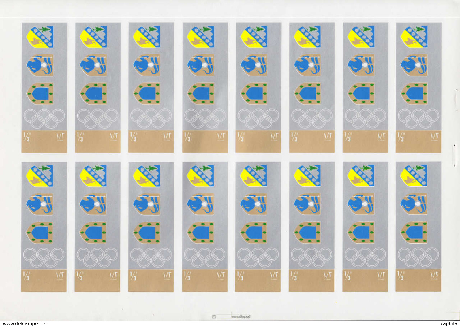 ESS YEMEN - Poste - Michel 818 + 819 + 823, série de 3 carnets contenant chacun 4 feuillets de 16 essais + feuillet de 1