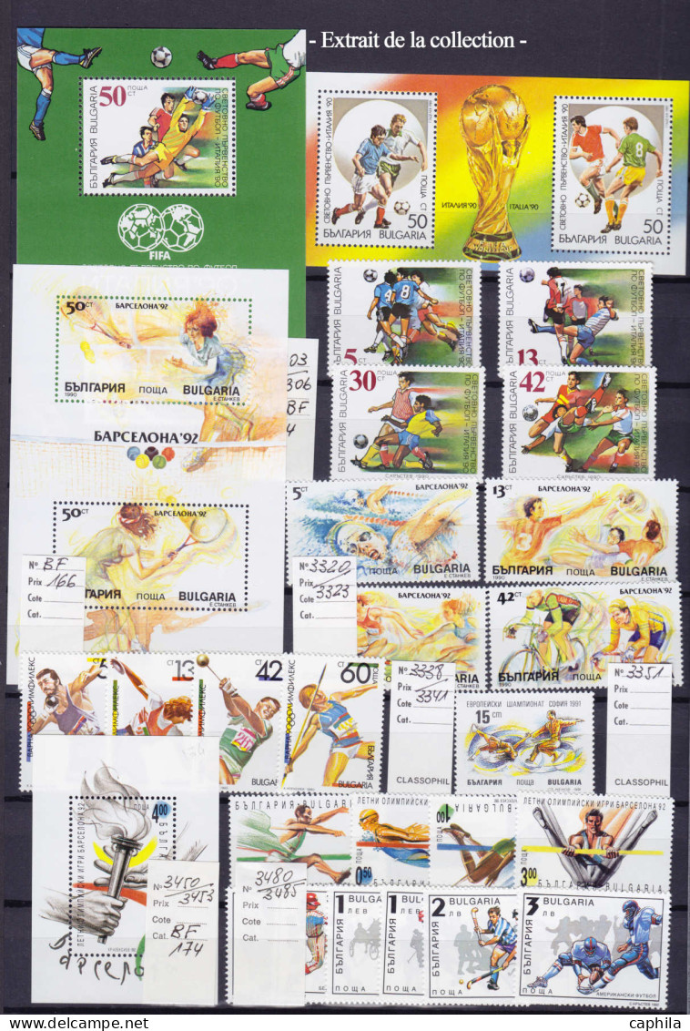 LOT Sports - Lots & Collections - Collection en 3 albums, timbres neufs ** et oblitérés