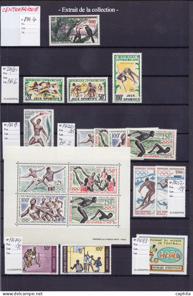 LOT Sports - Lots & Collections - Collection en 3 albums, timbres neufs ** et oblitérés