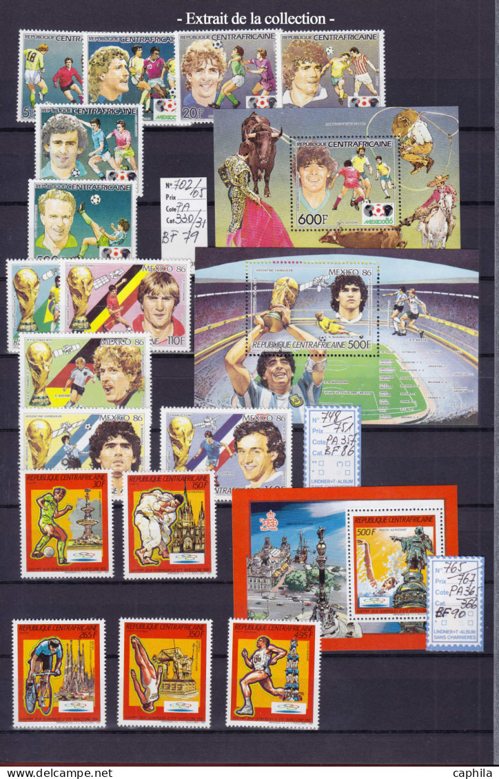 LOT Sports - Lots & Collections - Collection en 3 albums, timbres neufs ** et oblitérés