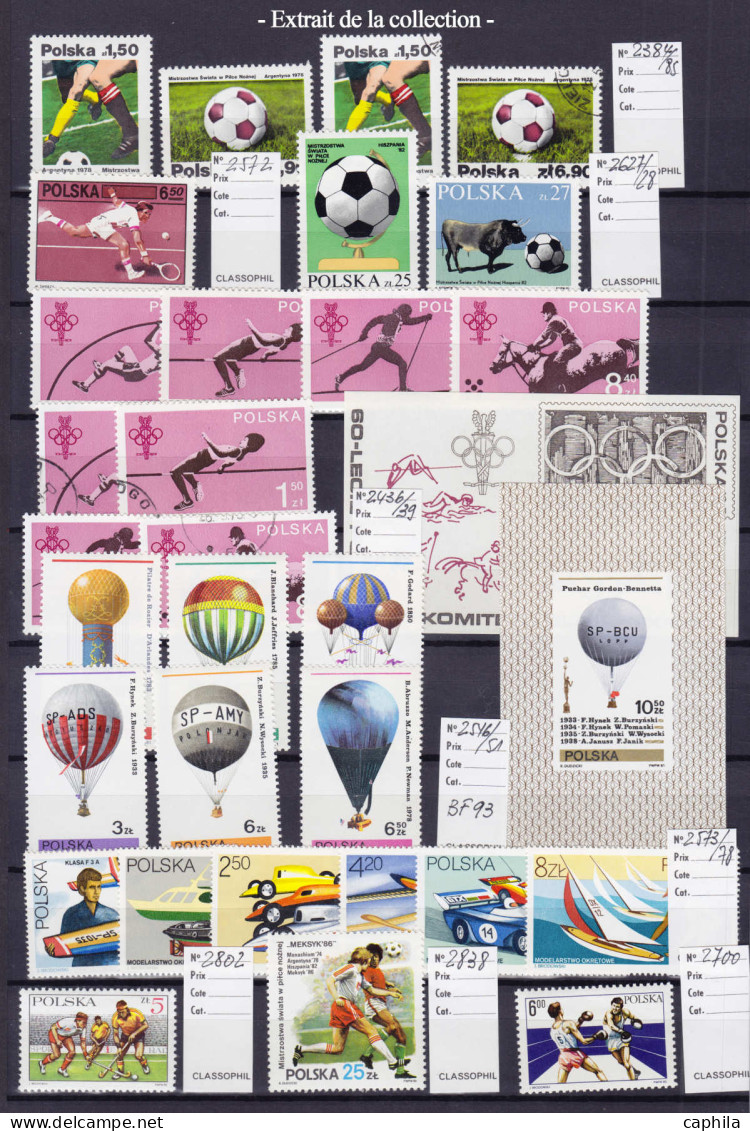 LOT Sports - Lots & Collections - Collection en 3 albums, timbres neufs ** et oblitérés