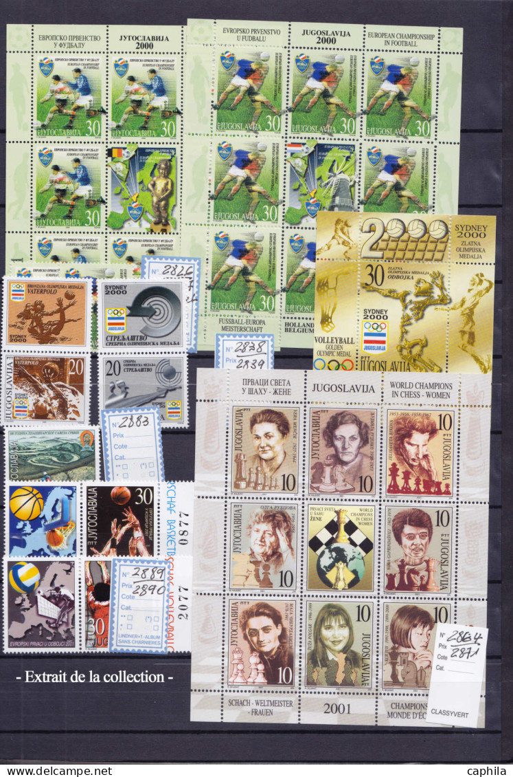 LOT Sports - Lots & Collections - Collection en 3 albums, timbres neufs ** et oblitérés